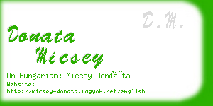 donata micsey business card